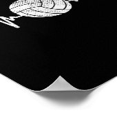 Volleyball Lover Heartbeat Vintag Retro Volleybal Poster (Ecke)