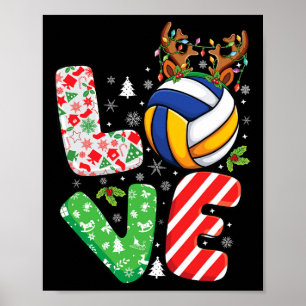Volleyball Lovers Boys Girls Kinder Weihnachten V Poster