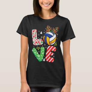 Volleyball Lovers Boys Girls Kinder Weihnachten V T-Shirt