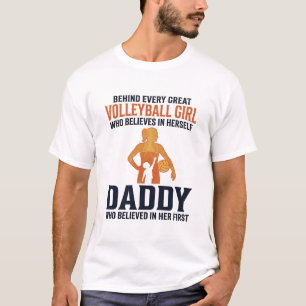 Volleyball Mädchen Daddy Vintage Gravur Shirt Desi