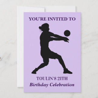 Volleyball Mädchen Geburtstag , Volleyball Spieler Einladung