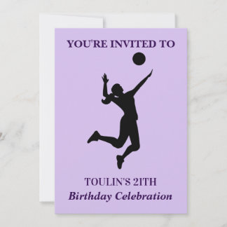 Volleyball Mädchen Geburtstag , Volleyball Spieler Einladung