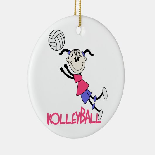 Volleyball-Mädchen Keramik Ornament (Rechts)