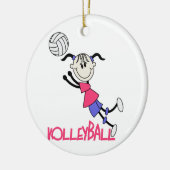 Volleyball-Mädchen Keramik Ornament (Links)