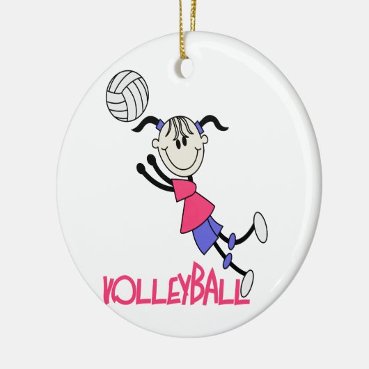 Volleyball-Mädchen Keramik Ornament (Links)