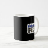 Volleyball Mama Blue Leopard 8 Kaffeetasse (VorderseiteRechts)
