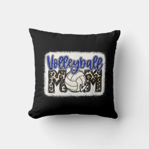 Volleyball Mama Blue Leopard 8 Kissen