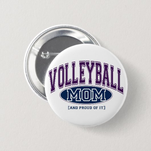 Volleyball-Mama-Button Button (Vorne & Hinten)
