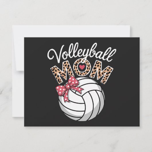 Volleyball-Mama Einladung (Vorderseite)