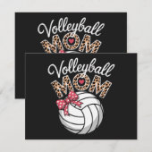 Volleyball-Mama Einladung (Vorne/Hinten)
