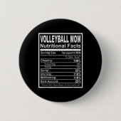 Volleyball Mama Ernährung Fakten Button (Vorderseite)
