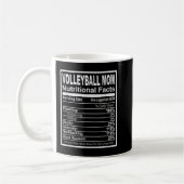 Volleyball Mama Ernährung Fakten Kaffeetasse (Links)