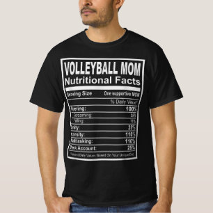 Volleyball Mama Ernährung Fakten T-Shirt