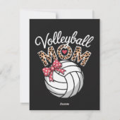 Volleyball-Mama Feiertagskarte (Rückseite)