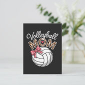 Volleyball-Mama Feiertagspostkarte (Stehend Vorderseite)