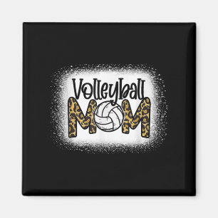 Volleyball Mama Frauen Leopard Niedlich geblasen S Magnet