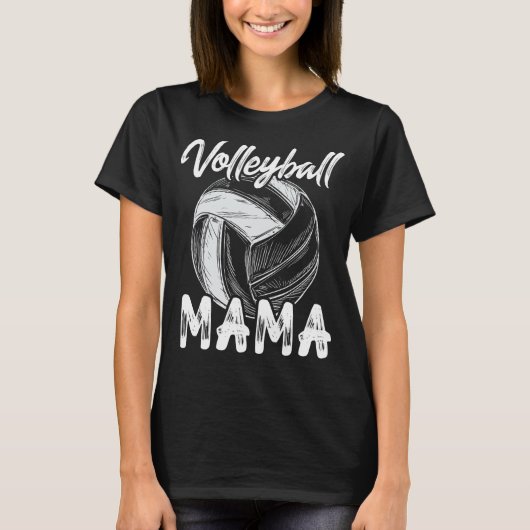 Volleyball-Mama für weibliche Familienmitglieder T-Shirt (Vorderseite)