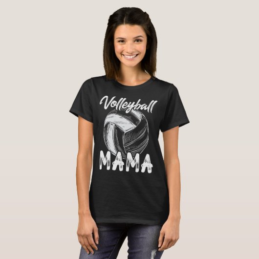 Volleyball-Mama für weibliche Familienmitglieder T-Shirt (Vorne ganz)