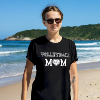 Volleyball-Mama Herzförmiger Volleyball-T - Shirt