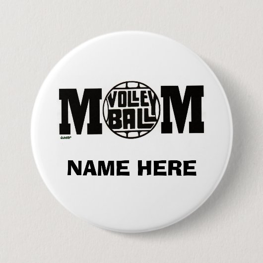 VOLLEYBALL-MAMA-KNOPF (GEWOHNHEIT) BUTTON (Vorderseite)