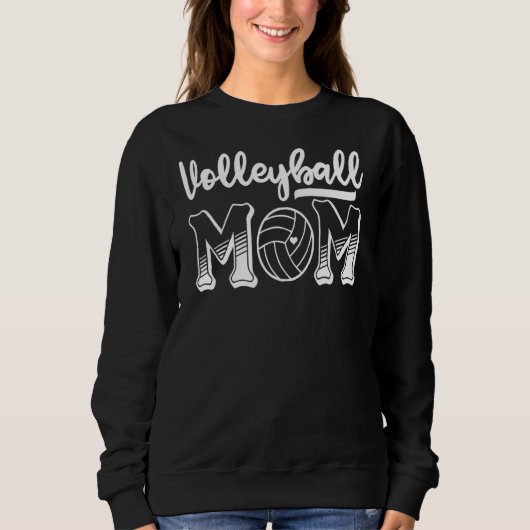 Volleyball Mama Leopard Ball Mama Muttertag 1 Sweatshirt (Vorderseite)