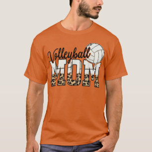 Volleyball Mama Leopard Beach Volley Muttertag P T-Shirt