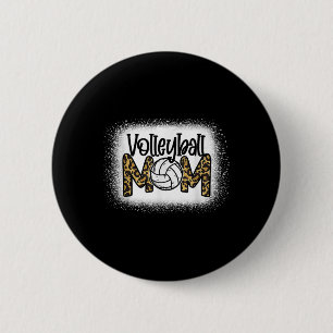 Volleyball Mama Leopard gebleicht Muttertag W Button