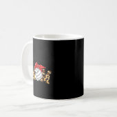 Volleyball Mama Leopard hat Spaß Muttertag geblase Kaffeetasse (Vorderseite Links)