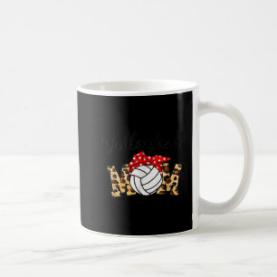 Volleyball Mama Leopard hat Spaß Muttertag geblase Kaffeetasse