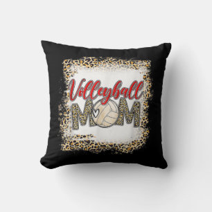 Volleyball Mama Leopard Spaß Sport Ball Mama Mutte Kissen