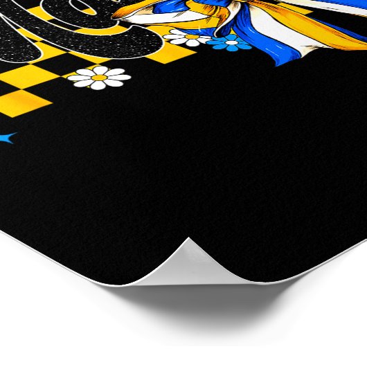 Volleyball Mama Mom Game Day Retro Flower Coquette Poster (Ecke)