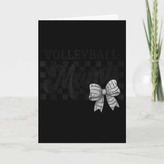 Volleyball Mama Mom Game Day Retro Volleyball Coqu Karte (Vorderseite)