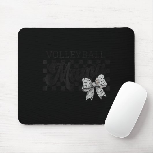 Volleyball Mama Mom Game Day Retro Volleyball Coqu Mousepad (Mit Mouse)
