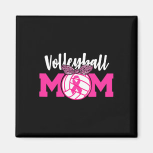 Volleyball Mama Rosa Ribbon Brustkrebs Bewusstsein Magnet