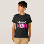 Volleyball Mama Rosa Ribbon Brustkrebs Bewusstsein T-Shirt (Vorne ganz)