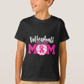 Volleyball Mama Rosa Ribbon Brustkrebs Bewusstsein T-Shirt (Vorderseite)