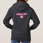 Volleyball-Mama - rosa, Weiß und Schwarzes Hoodie (Rückseite)