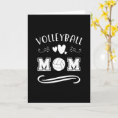Volleyball-Mama Schwarzweiß-Schriftart Karte (Gelbe Blume)