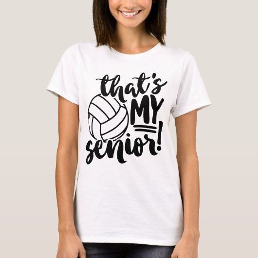 Volleyball Mama Senior Player Jersey Nummer & Name T-Shirt (Vorderseite)