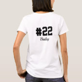 Volleyball Mama Senior Player Jersey Nummer & Name T-Shirt (Rückseite)