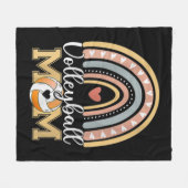 Volleyball Mama T-Shirt Leopard Muttertag Fleecedecke (Vorderseite (Horizontal))