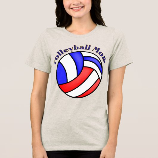 Volleyball Mama Tri-Blend Shirt (Vorderseite)