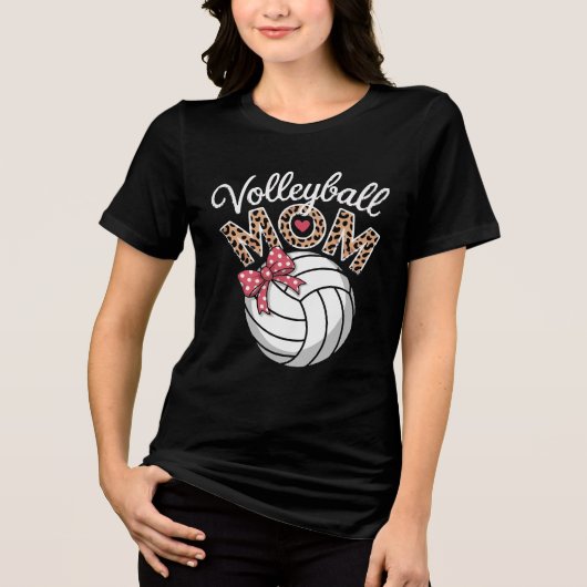Volleyball-Mama Tri-Blend Shirt (Vorderseite)