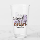 Volleyball-Mama - Unterstützung erhöhen Glas (Rückseite)