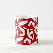 Volleyball-Mannschaftsfarben rot-weiß - Geschenk d Kaffeetasse (Mittel)