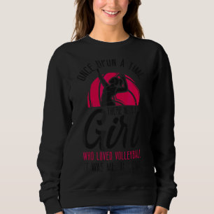 Volleyball-Mannschaftsmädchen Vintag einmal auf ei Sweatshirt