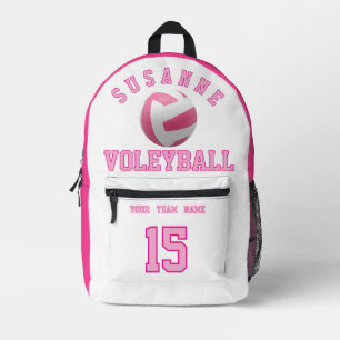 Volleyball-Mannschaftsname Custom Sports Rose rosa Bedruckter Rucksack
