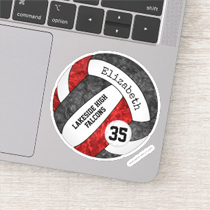 Volleyball-Maskottchen der schwarzen Mädchen Aufkleber