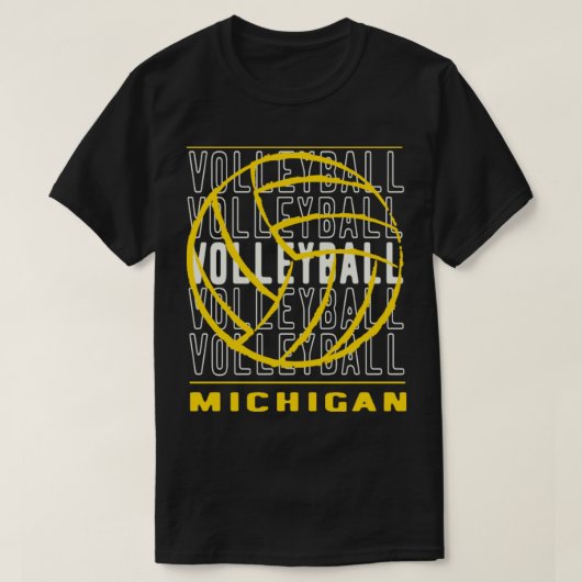 Volleyball Michigan T-Shirt (Design vorne)