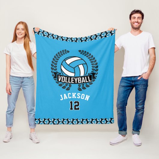 Volleyball mit DIY-Nummer - Baby Blue Fleecedecke (Beispiel)